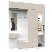 Набор мебели для прихожей "Марсель-208" МР 01-208 В2490 Ш2000 Г420 (ЛДСП Кашемир)